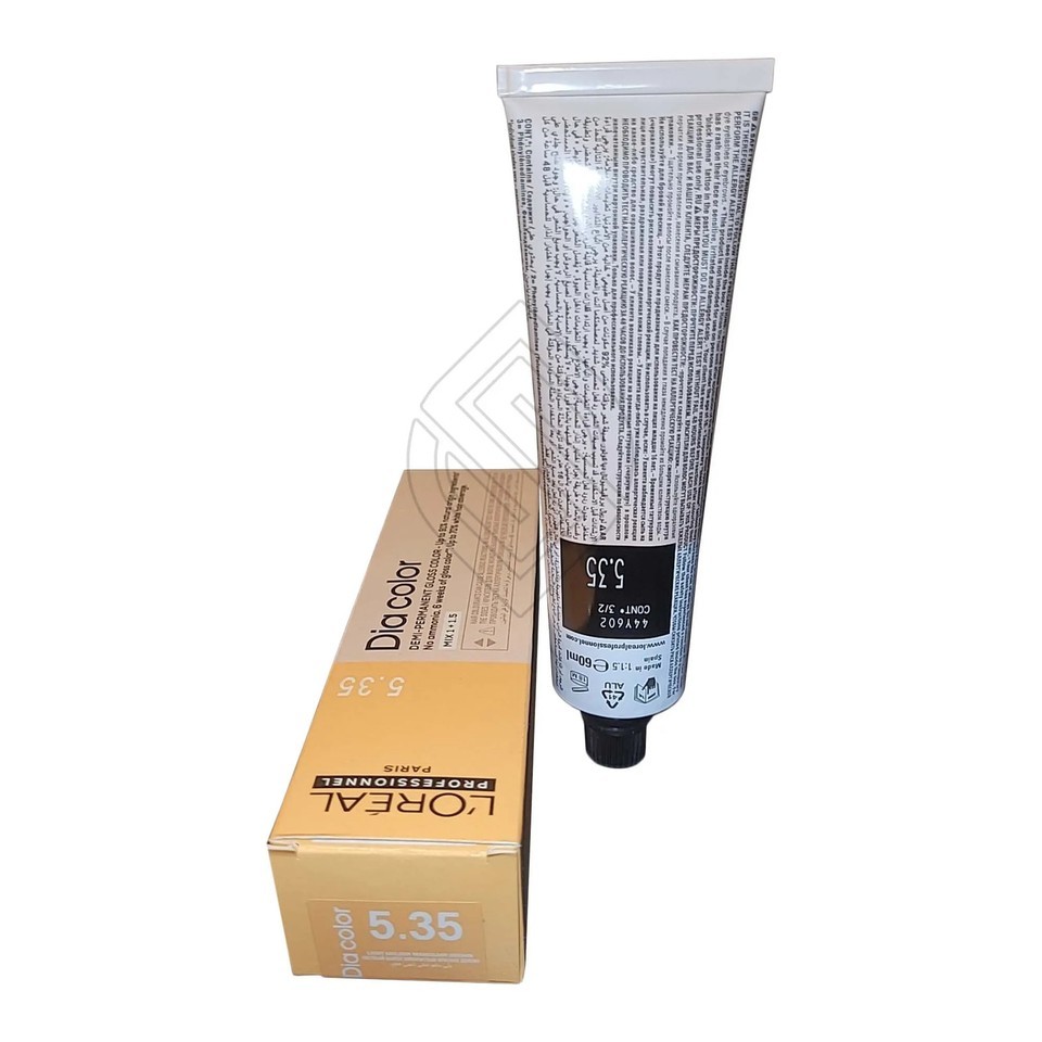 Loreal Dia Color #5.35 Golden Mahogany Brown Demi-Permanent Color Euro=5... - $14.37