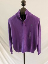 NWT Polo Ralph Lauren Purple Pullover Sweater Mens Size Large Cotton But... - $34.64