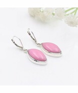 925 Sterling Silver Pink Opal Gemstone Handmade Designer Earring - $33.37 CAD