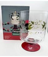 RARE Pfaltzgraff Winterberry 6″ Hurricane Candle Holder – Red Base – Dis... - $47.66 CAD