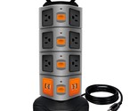 Power Strip Tower, Surge Protector Electric Charging Station, 14 Outlet ... - £51.34 GBP