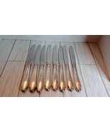 Vintage Silverplate Rose Breakfast knife set Lot of 8 - £11.88 GBP