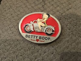 Vintage Retro BETTY BOOP Belt Buckle - On Motorcycle - Siskiyou Fine Pew... - $21.78