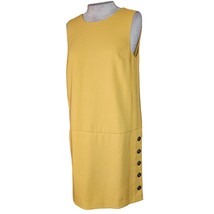 Yellow Shift Dress with Button Accent Size 4 - £27.16 GBP