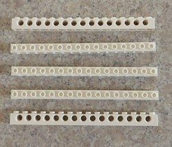 Lego Technic Brick w/holes - 1x16 - 3703 - White - New - £11.01 GBP