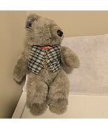 NWT 1986 Applause 17&quot; Gray Plush Teddy Bear Tribute to Grandpa Sam Korea... - $443.21 MXN