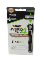 BIC Hybrid 4 Flex Disposable Razor, 1 Handle + 4 Cartridges - $11.09