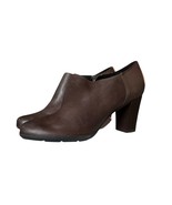 Geox Taupe Leather Annya Block Heel Bootie Pump in Taupe Women’s Size 9 NEW - $47.39 CAD