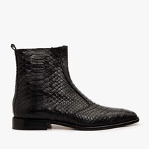 The Boss Black Snake Zip-Up Leather Men Boot Limited Edition image 8
