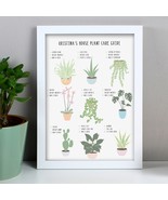 Personalised Plants Guide White A4 Framed Print, Gardening Gift, Green F... - £14.41 GBP