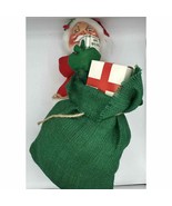 Annalee Mobilitee 18&quot; Santa w/Book &amp; Green Burlap Sack #5505 Vintage wit... - $653.08 MXN