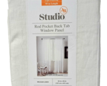 Studio 3B Rod Pocket Back Tab Window Panel Belgian Linen 50x95in Ivory O... - $50.99