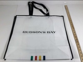 Hudson&#39;s Bay Multistripe Logo Reusable Shopping Bag 21&quot;x19&quot;x8&quot; - NEW - - $15.02