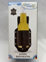 New Beer Bottle Holster Great Gadgets Leather, Espresso Brown Belt - £7.58 GBP