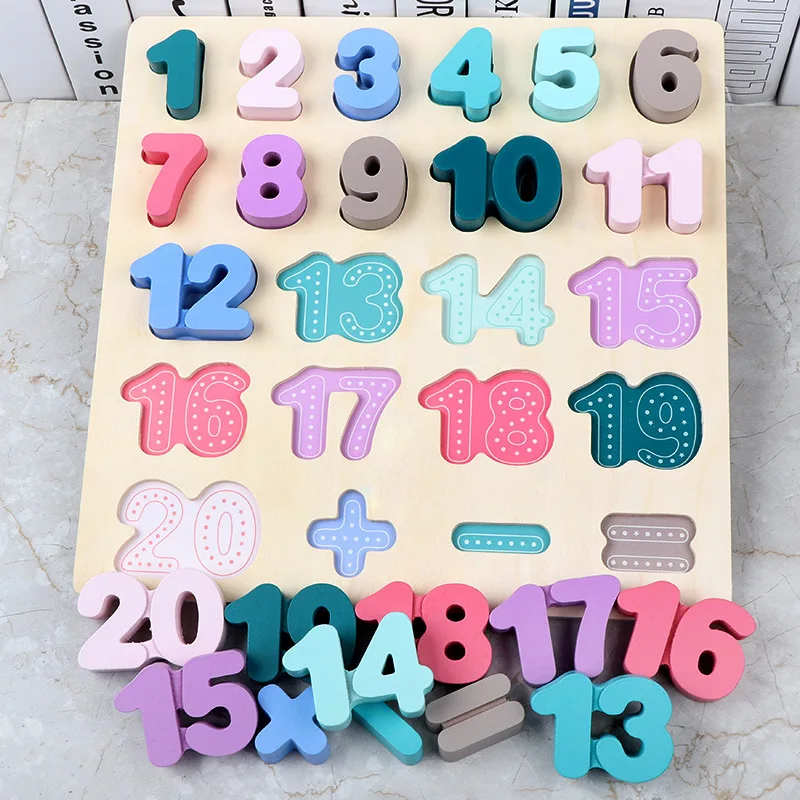 Play Wooden Puzzle Digital Play Early Learning Jigsaw Letter Alphabet Number Puz - £53.20 GBP