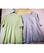 Lot Of 3 Lands&#39; End Tee Shirt Men XLT Blue Green Yellow Pastel Colors Co... - £19.23 GBP