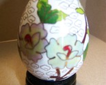 Vintage Cloisonne Enamel Egg w/ Stand 2 1/2&quot; Butterfly - $17.99