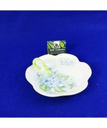 Trinket Candy Nut Dish Hand Painted Loop Handle Artisan Initialed - £22.50 GBP
