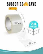 24 Rolls Of Carton Sealing Tape 3&quot; x 55 Yards Thickness 2 Mil - £86.28 GBP