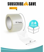 24 Rolls Of Carton Sealing Tape 3&quot; x 55 Yards Thickness 2 Mil - £89.19 GBP