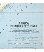 1963 Africa Countries Of The Nile Map National Geographic 24.75 x 19&quot; F13G - $29.99