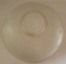 Vintage Frosted Embossed Leaf/Vine Glass Ceiling Light Lamp Replacement ... - $28.71