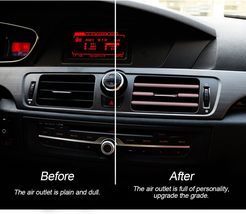 8sanlione 20PCS Car Air Conditioner Decoration Strip, Auto Air Vent Outl... - £9.55 GBP