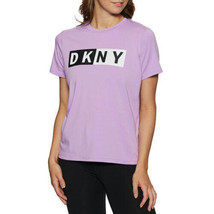 MSRP $39 DKNY Women&#39;s Summer Tops Short Sleeve T-Shirt Purple Size Small - £8.03 GBP