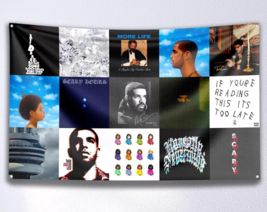 Rapper Drake Flag 3x5 Ft （779）Tapestry Music Album Cover Collage Tapestry - £8.98 GBP