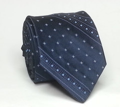 Esquire Men Dress Tie Navy Blue with Micro Print 3&quot; wide 56&quot; long Silk  - £11.56 GBP