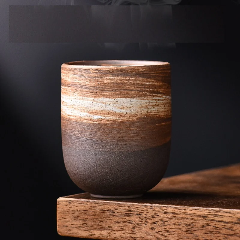 Retro Coarse Clay Mug 3.5oz 100ml Mini Ceramic Coffee Cup Capacity: 81-1... - $3.54