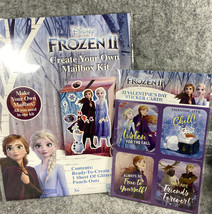 Disney FROZEN II Create Your Own Mailbox Kit And 32 Cards For Valentines... - $9.99
