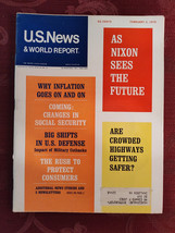 U S NEWS World Report Magazine February 2 1970 President Nixon Inflation Defense - £11.13 GBP