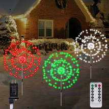 LYUBASA 3Pcs Christmas Firework Stake Lights Decorations Outdoor, Remote&amp;Time 8  - £24.68 GBP