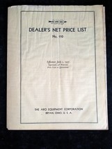 1935 Brochure and Price List ARO Catalog Gas Oil Garage Lubricant Equipment - £17.62 GBP