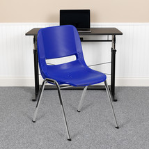 Navy Stack Chair-Chrome Frame RUT-16-NVY-CHR-GG - £54.95 GBP