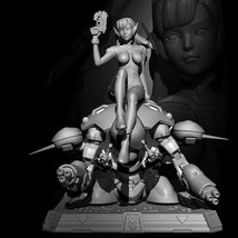 1/24 Resin Cyberpunk Model Kit Space Beautiful Girl and Robot Unpainted - £18.62 GBP
