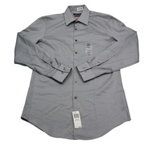 Van Heusen Shirt Mens 14.5 32/33  Button Up Dress Long Sleeve Gray Slim ... - £20.55 GBP
