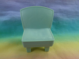 2008 Mattel Light Blue Plastic Loving Family Dollhouse Dining Living Room Chair  - £2.00 GBP