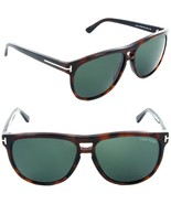 Tom Ford Lennon TF 288 52F Sunglasses Dark Havana / Green Lens - $4,104.08 MXN
