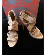 Kelsi Dagger Women&#39;s Shoes Ilka Suede Studded Heels Strappy Sandal Size ... - $1,696.42 MXN