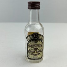 Chivas Regal 12-Year Scotch Whisky 1/10 Pint Mini 4.5&quot; EMPTY Bottle Vintage - £7.00 GBP
