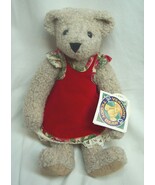 Vermont Teddy Bear Company 1995 JOINTED BEAR IN RED 13&quot; Plush STUFFED AN... - $551.27 MXN