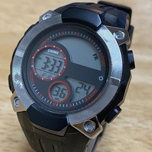 ACT Men Lady Silver Black LCD Digital Quartz Alarm Chrono Watch~New Battery - $9.97