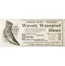 Waverly Waterproof Sole Shoes 1897 Advertisement Victorian Footwear ADBN... - $14.01 CAD