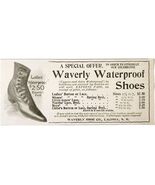 Waverly Waterproof Sole Shoes 1897 Advertisement Victorian Footwear ADBN... - $180.37 MXN