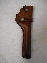 VINTAGE BRAUER BROS LEATHER HOLSTER With Patent # St. Louis, MO. - £68.88 GBP
