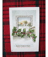 1900&#39;s Embossed Happy Christmas Postcard - Antique Embossed Christmas Po... - $9.99