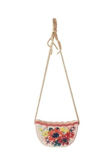 Pioneer Woman ~ DELANEY ~ Fresh Floral Hanging Planter ~ Multicolored ~ Ceramic Item image 2