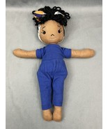 Harperlman “Mia” African American Linen Plush Rag Doll Toy 14 Inch - £17.40 GBP